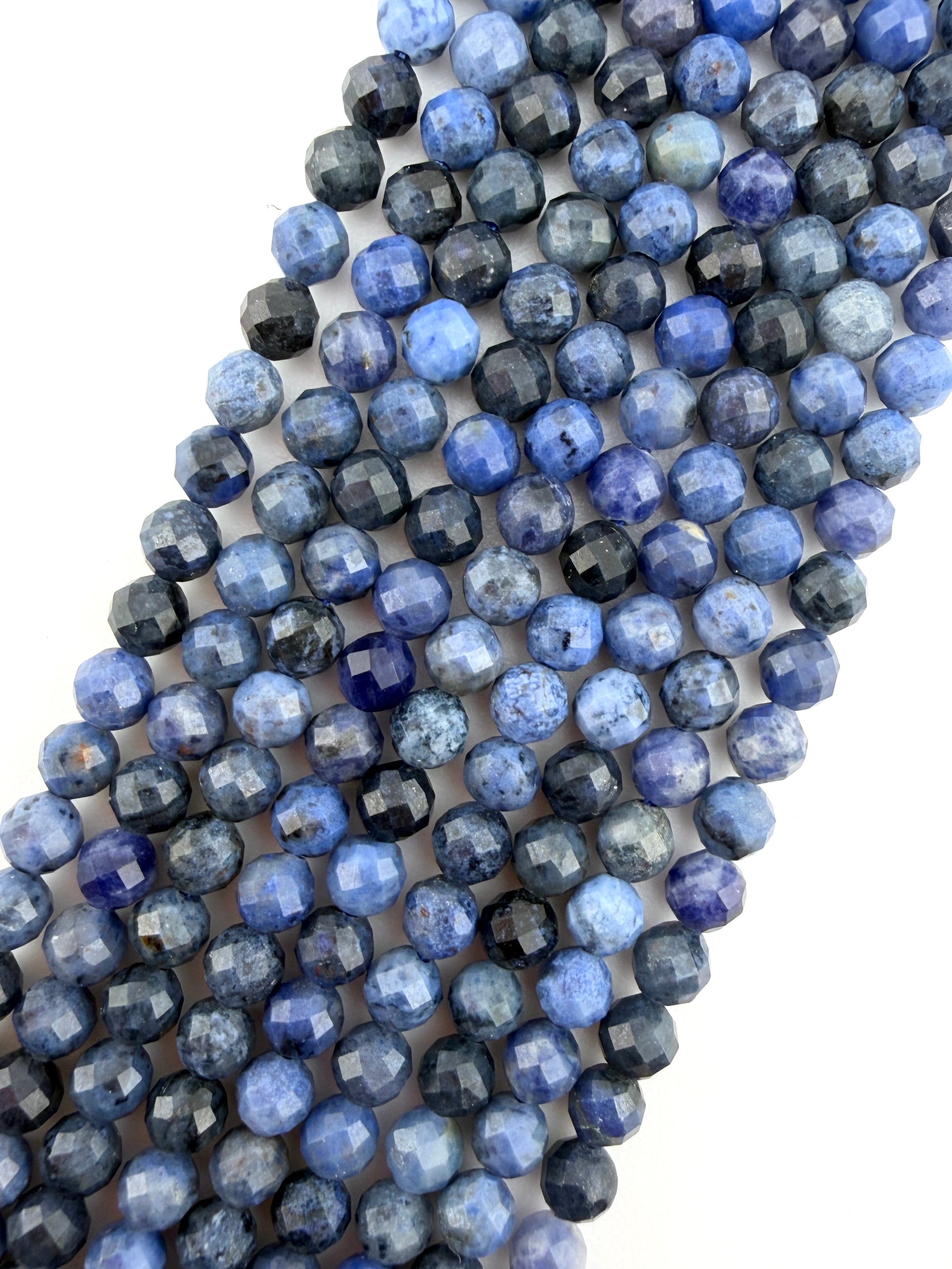 3.5mm Faceted Dumortierite Beads