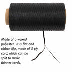 Artificial Sinew – Natural, White, Black,  5-Ply, 4 oz Spool (Approx. 131 Yards)