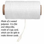 Artificial Sinew – Natural, White, Black,  5-Ply, 4 oz Spool (Approx. 131 Yards)