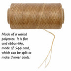 Artificial Sinew – Natural, White, Black,  5-Ply, 4 oz Spool (Approx. 131 Yards)