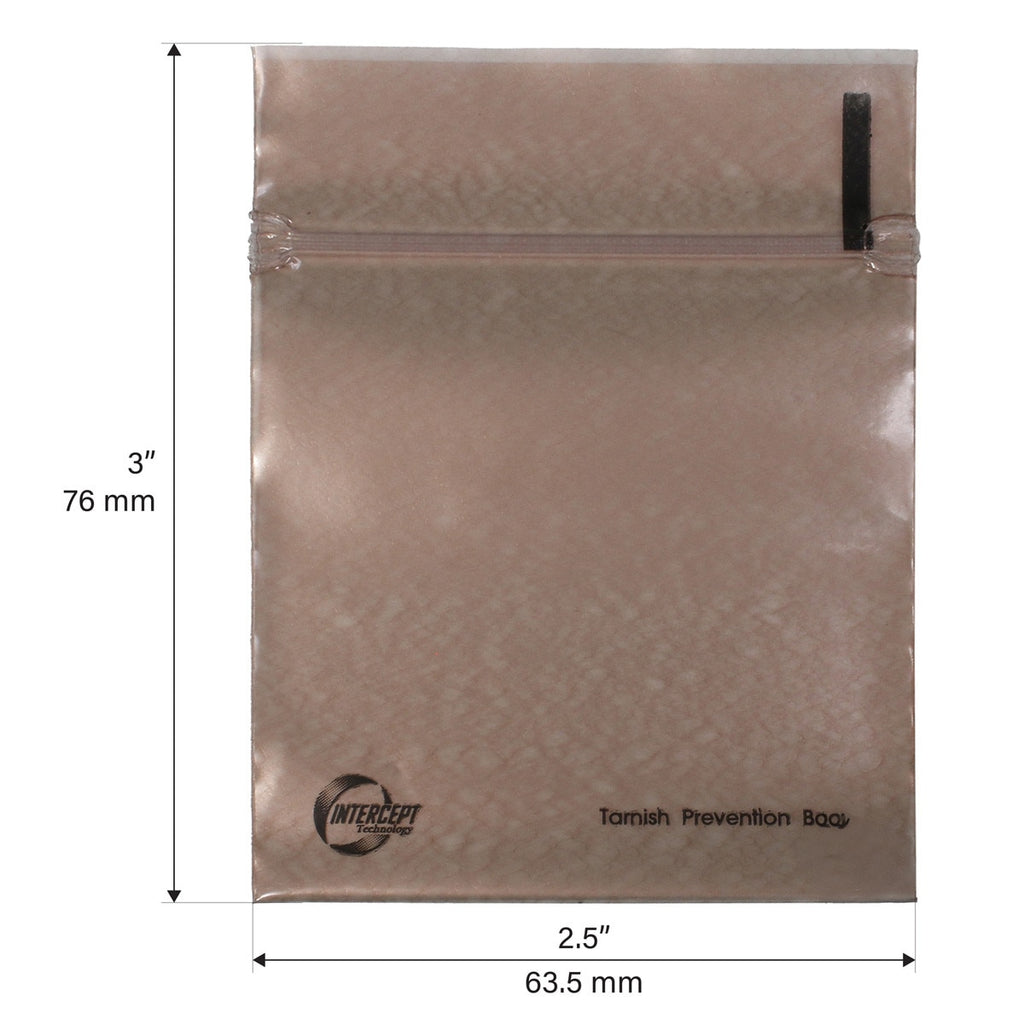 Tarnish-Protected Zip Resealable Bags for Jewelry & Metal Storage – 3″ × 3″