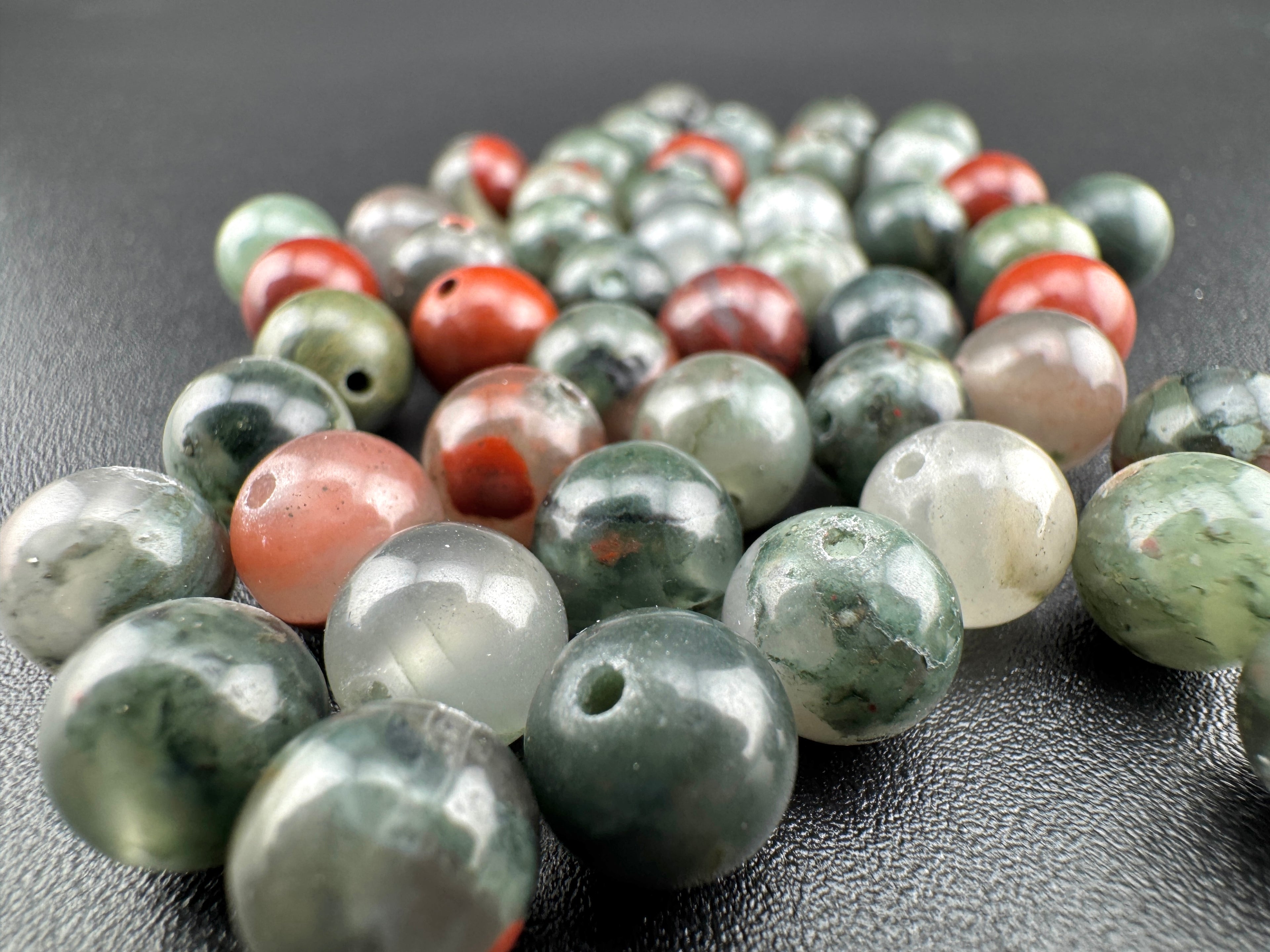 African Blood Stone Beads Availabile in 6mm, 8mm Sizes