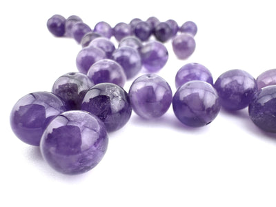 Amethyst Beads Availabile in 6mm, 8mm, 10mm, 12mm, 14mm Sizes