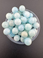 High Quality Aquamarine Bracelet Available in 6mm, 8mm, 10mm Sizes