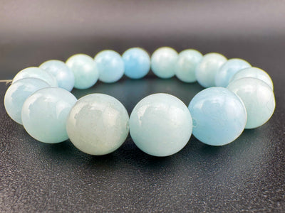 High Quality Aquamarine Bracelet Available in 6mm, 8mm, 10mm Sizes