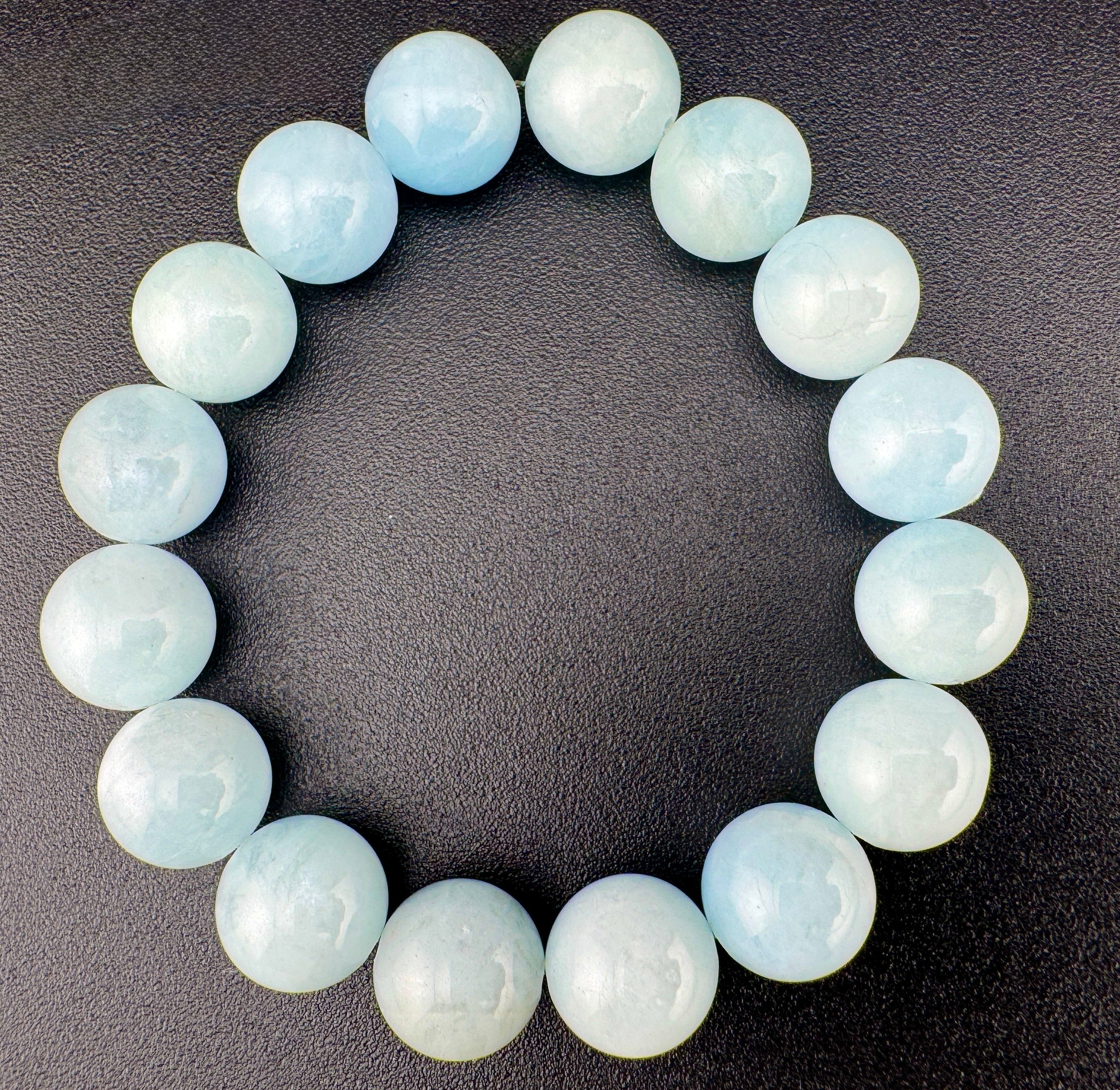 High Quality Aquamarine Beads Available in 6mm, 8mm, 10mm Sizes