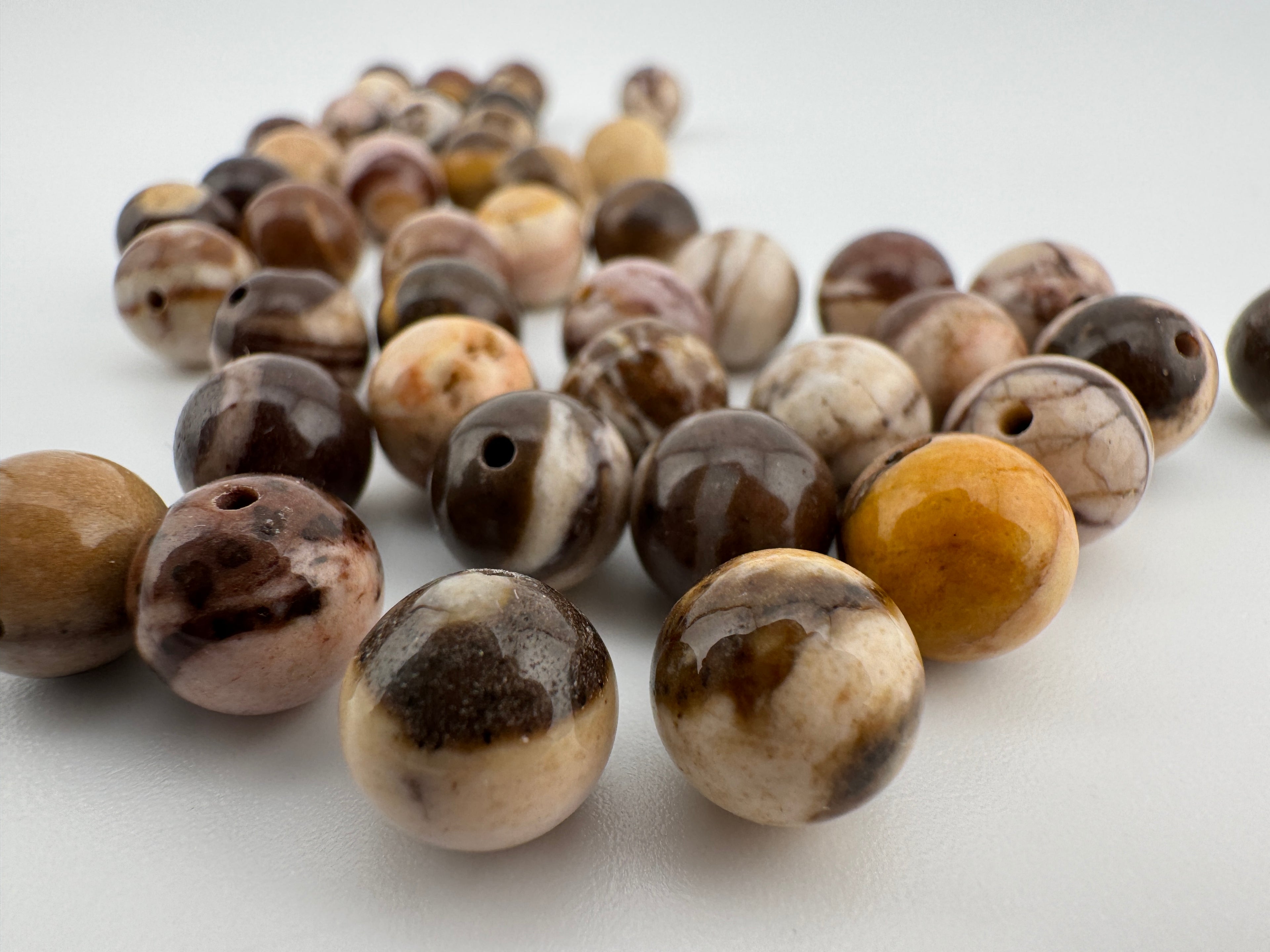 Australian Zebra Jasper Beads Available in 6mm, 8mm Sizes