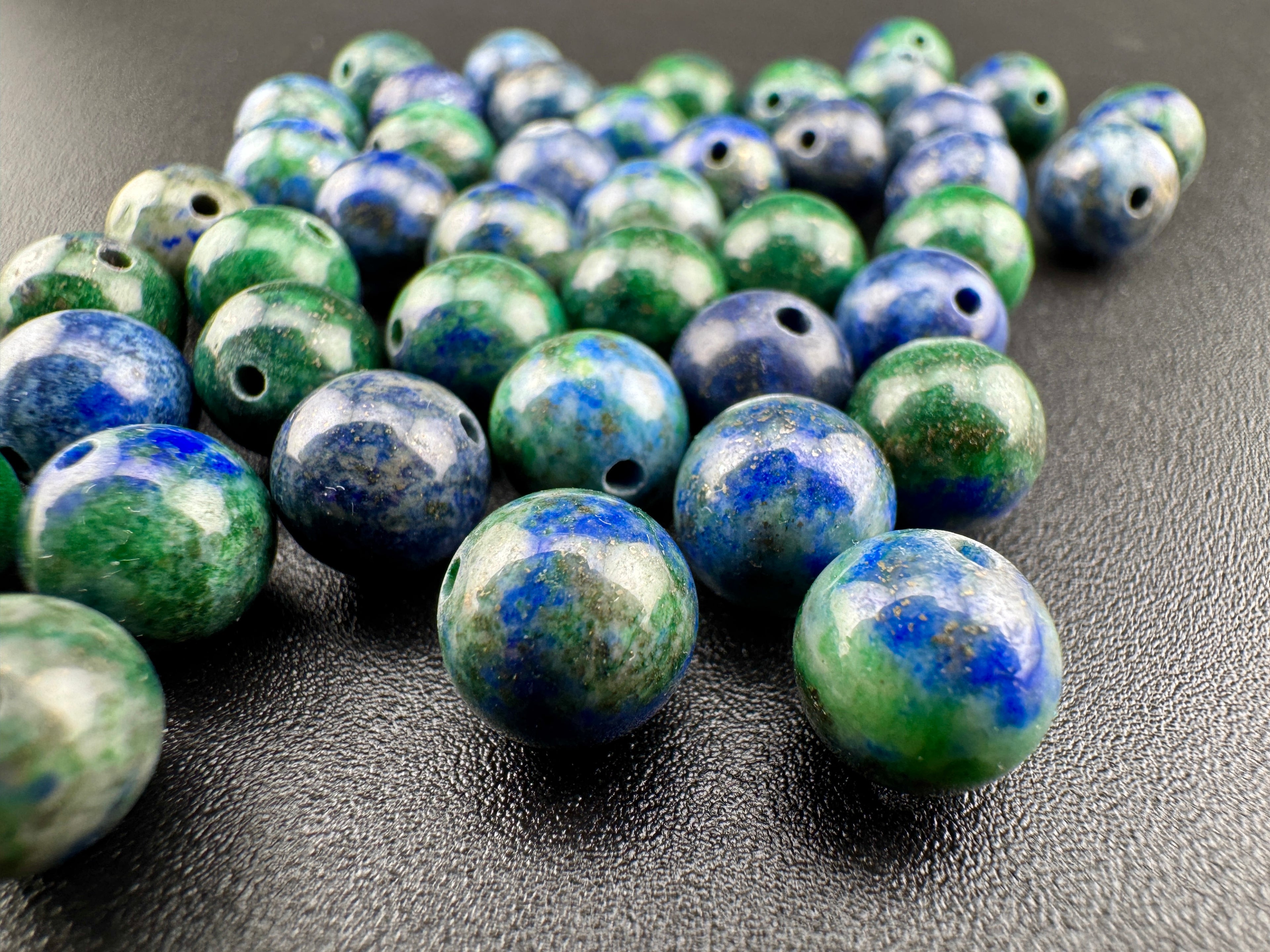 Azurite Malachite Beads Available in 6mm, 8mm, 10mm Sizes