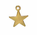 14K Gold Filled Flat Star Charm with 2mm Loop
