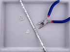 2x6mm Hematite Bolt Beads Rhodium
