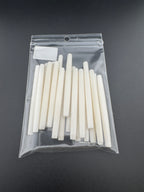 Ivory Buffalo Bone Pipe, Thin,  0.5–2.5inch Carved Bone Pieces for Jewelry & Crafts