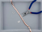 3x7x8mm Hematite Puffy Heart Rose Gold