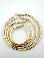 Gold Round Hoop Earing Frame Pair