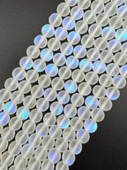 Matte Moon Light Qz Man Made Beads Available in 6mm, 8mm, 10mm, 12mm Sizes