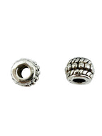 6x8mm Spacer Bead Rhodium