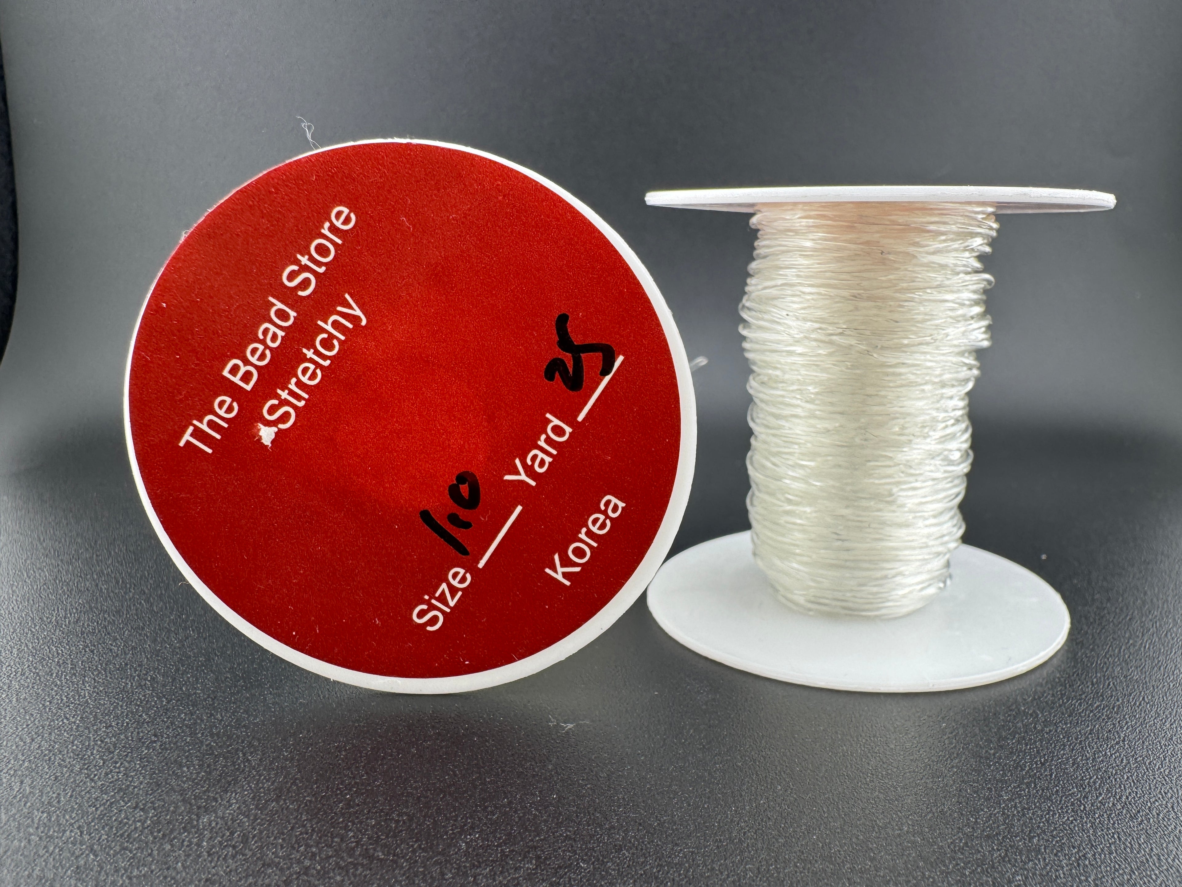 TBS Korean Elastic Cord Available in 0.8mm and 1.0mm Clear 25 yard Roll