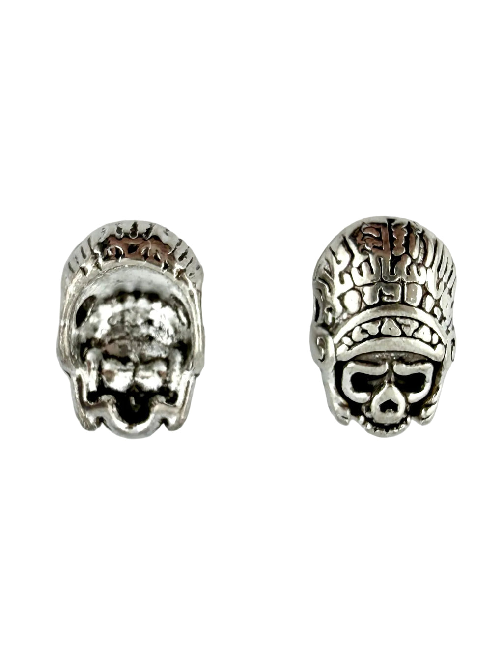 9x14mm Helmat Skull Spacer Rhodium