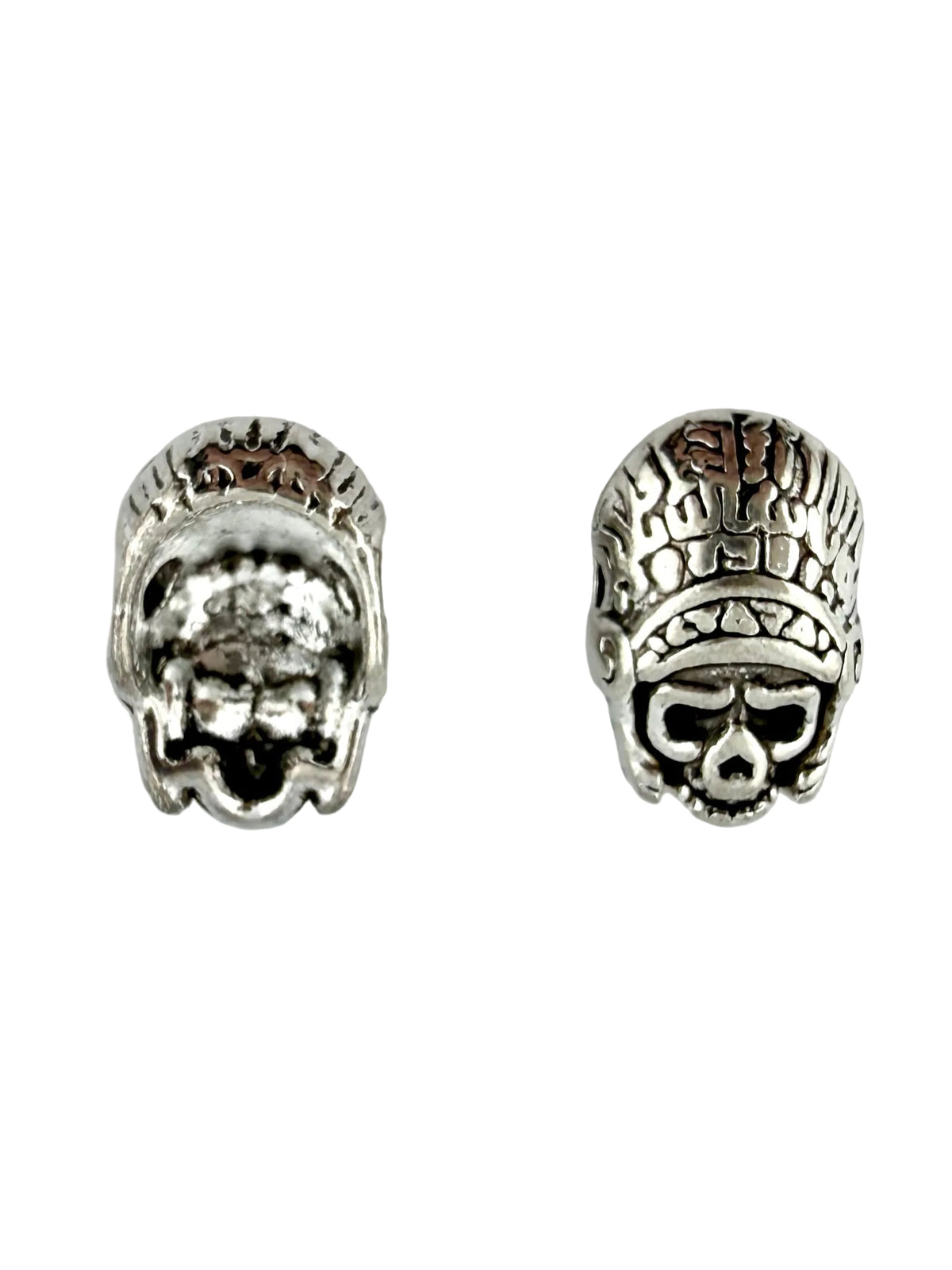 9x14mm Helmat Skull Spacer Rhodium