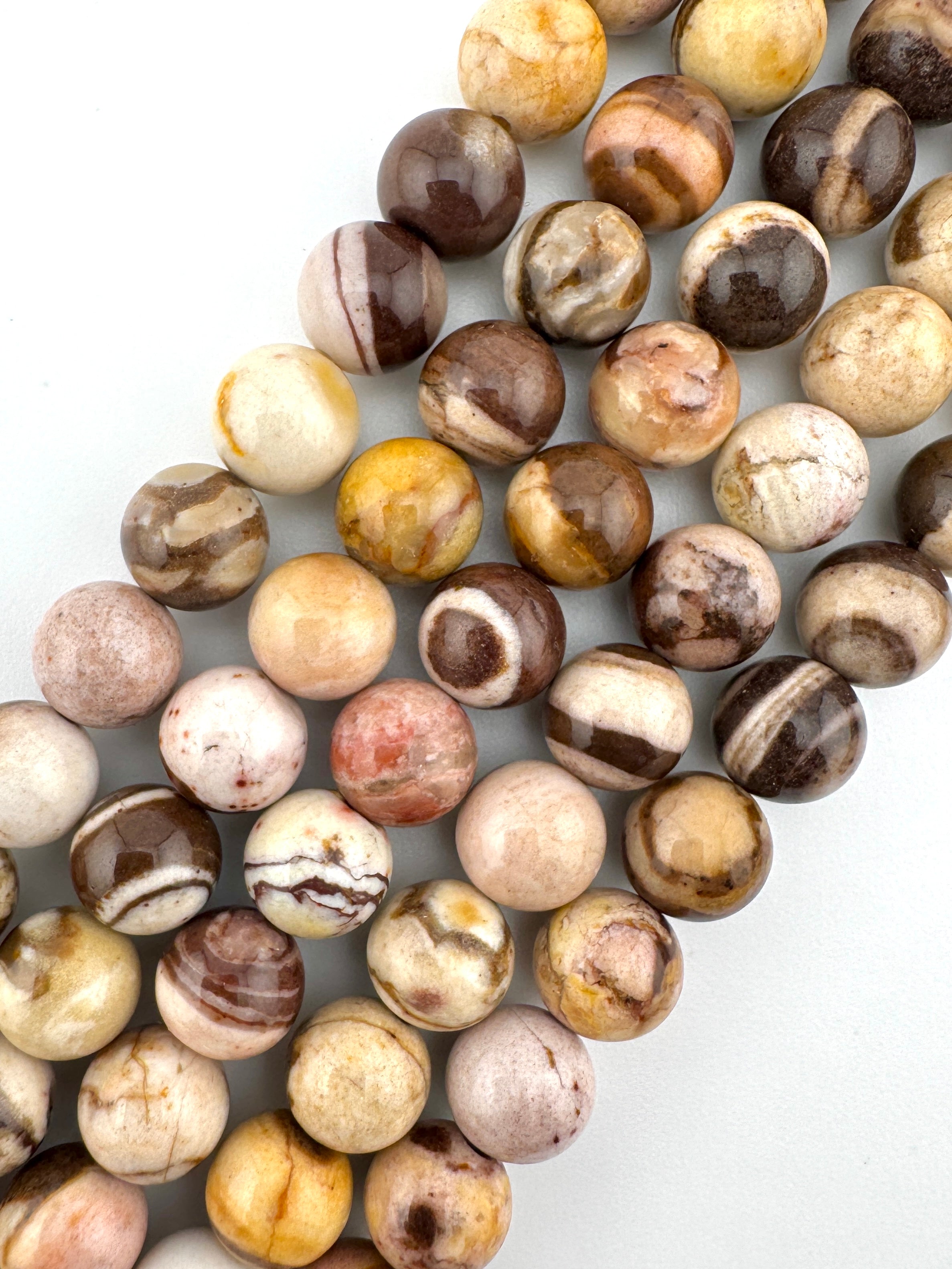 Australian Zebra Jasper Beads Available in 6mm, 8mm Sizes