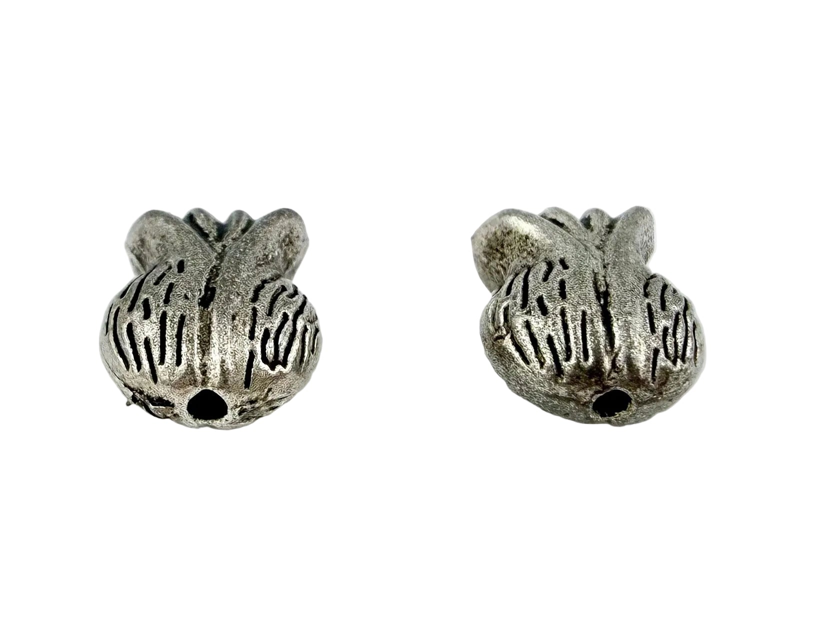 11x5.5mm Tulip Spacer Bead Rhodium