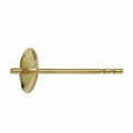 14K Gold Filled 4mm Pearl Cup and Double Notch Post