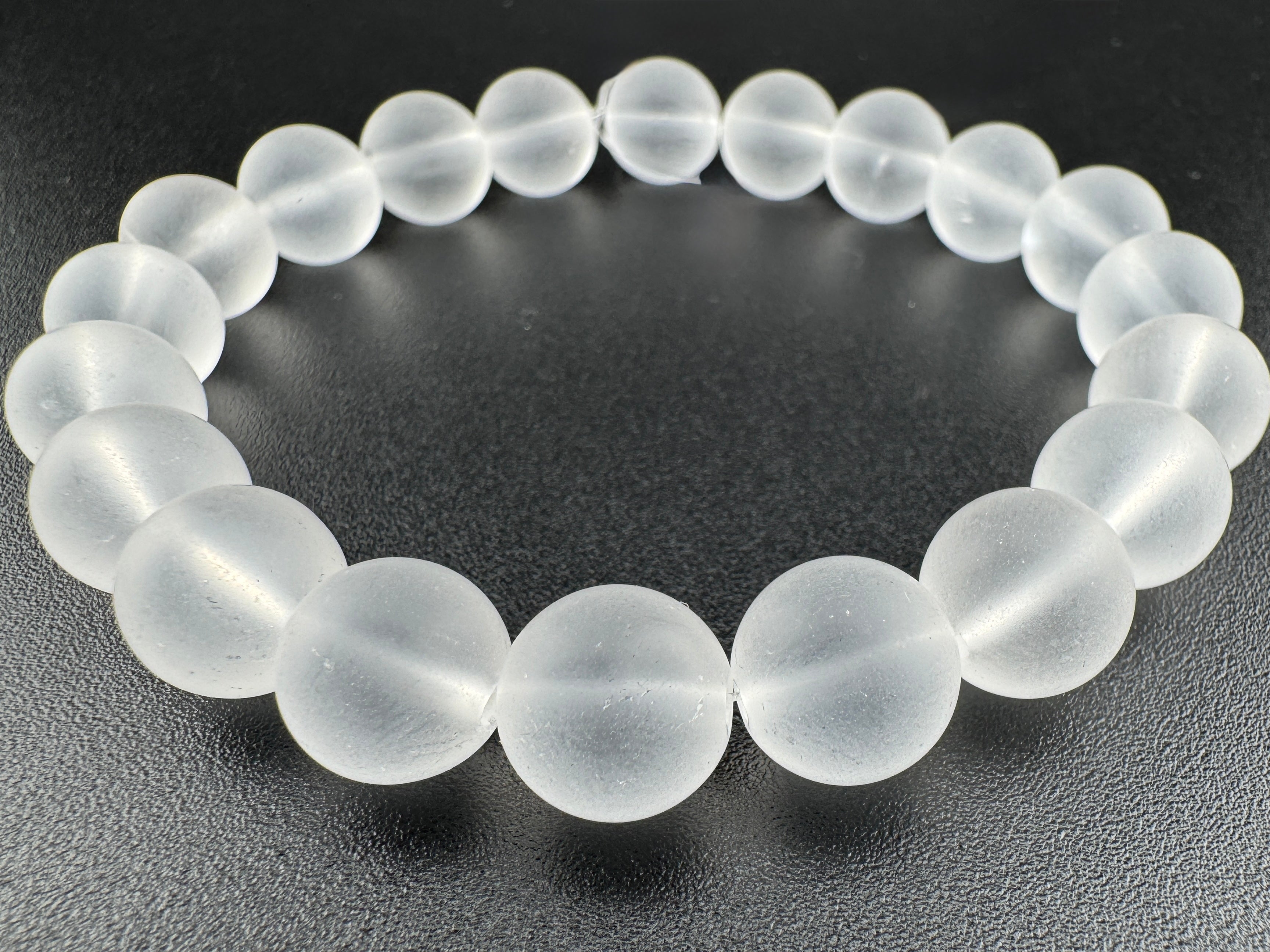 Matte Clear Quartz Beads Available in 6mm, 8mm, 10mm Sizes