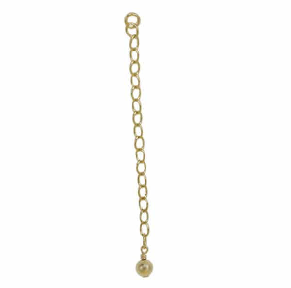 14K Gold Filled 2 inch Extension with Smooth 4mm Ball Bead.