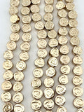 3x6mm Rose Hematite Beads Gold