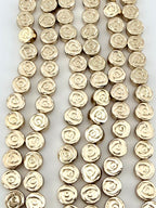 3x6mm Rose Hematite Beads Gold