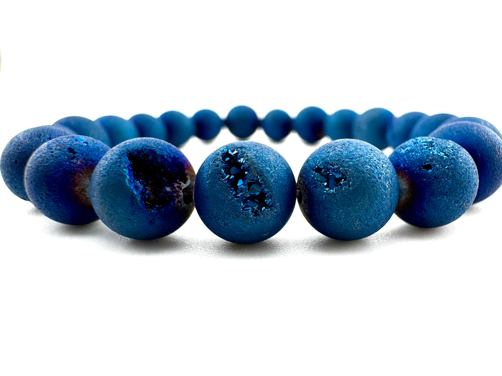 Blurple Druzy Beads Available in 6mm, 8mm Sizes