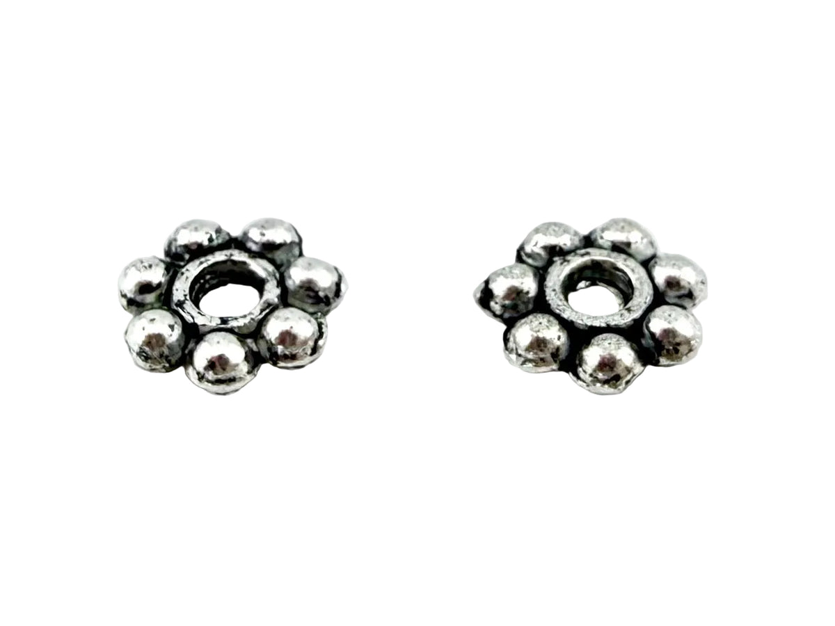 1.5x6mm Daisy Spacer Rhodium