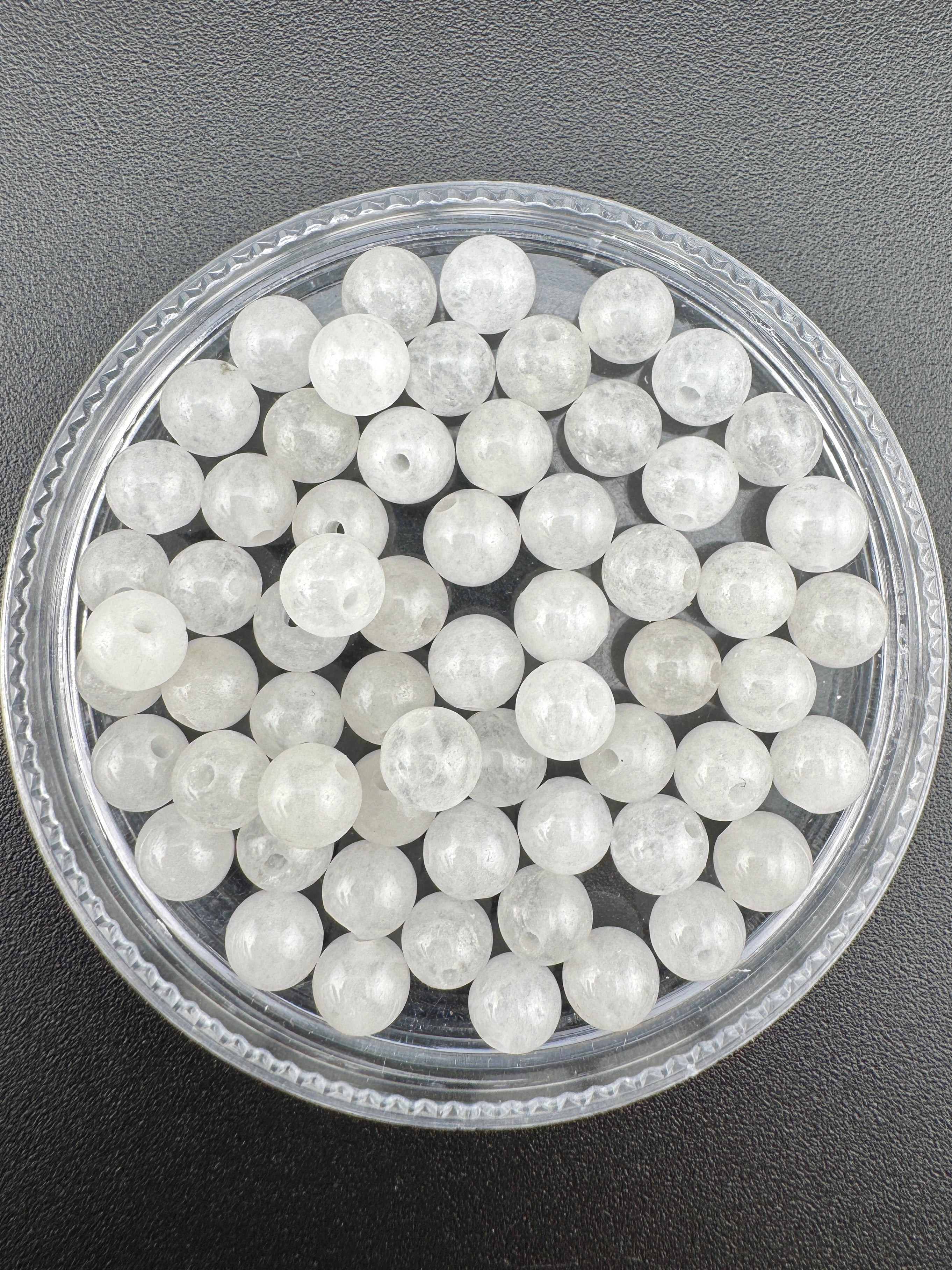 White Jade Beads Available in 6mm, 8mm Sizes