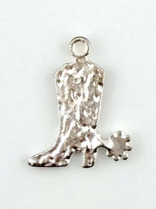 26mm Cowboy Boot Charm Silver