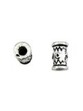 10x6.5mm Barrell Spacer Bead Rhodium