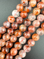 Fire Quartz Beads Available in 6mm, 8mm, 10mm, 12mm Sizes