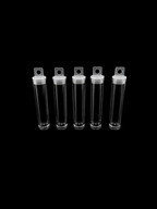 Clear Plastic Bead Storage Tubes – 20 Pieces