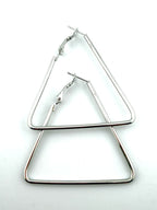 Triangle Frame Hoop Earing Pair