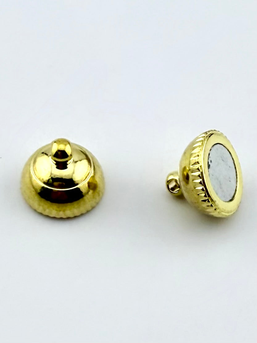 12mm Round Magnetic Claps Gold