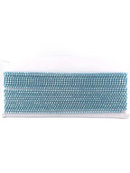 3.2mm Blue Plastic Rhinestone Banding With Clear AB Crystal