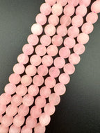 Matte Rose Quartz Beads Available in 6mm, 8mm, 10mm Sizes