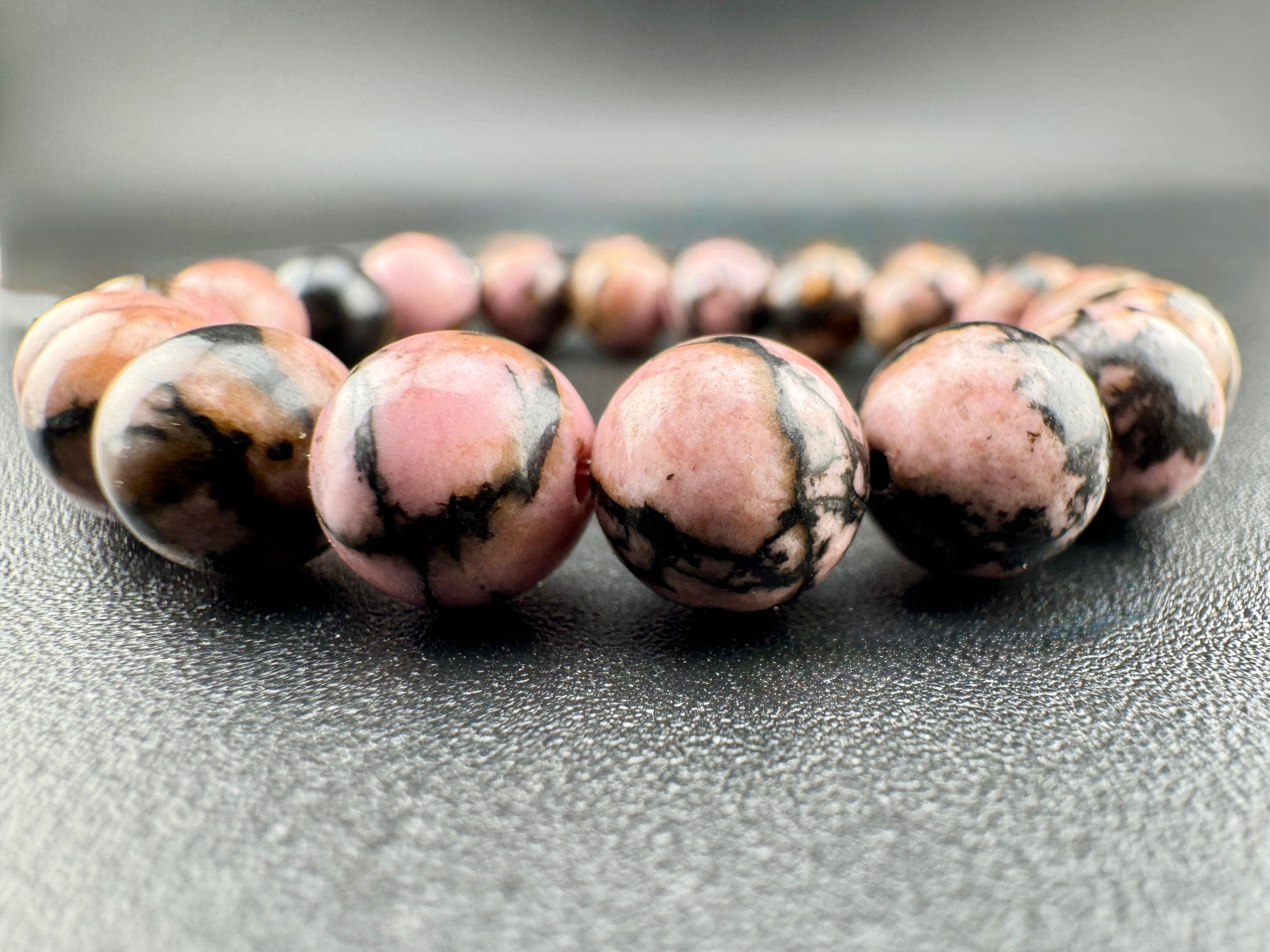 Rhodonite Beads Available in 4mm, 6mm, 8mm Sizes