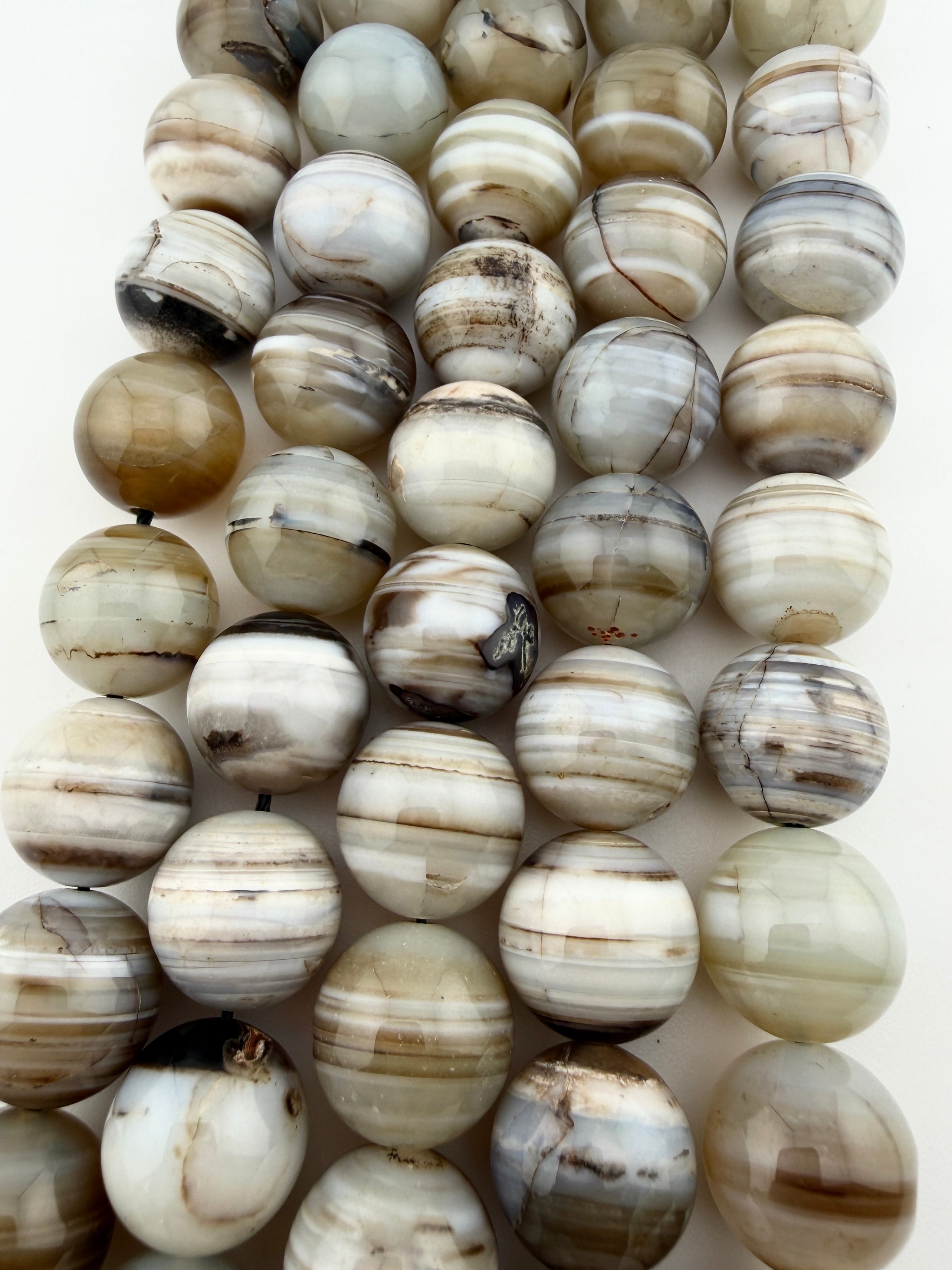 14mm Grey Banded Agate