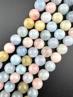 Morganite Beads Available in 6mm, 8mm, 10mm Sizes