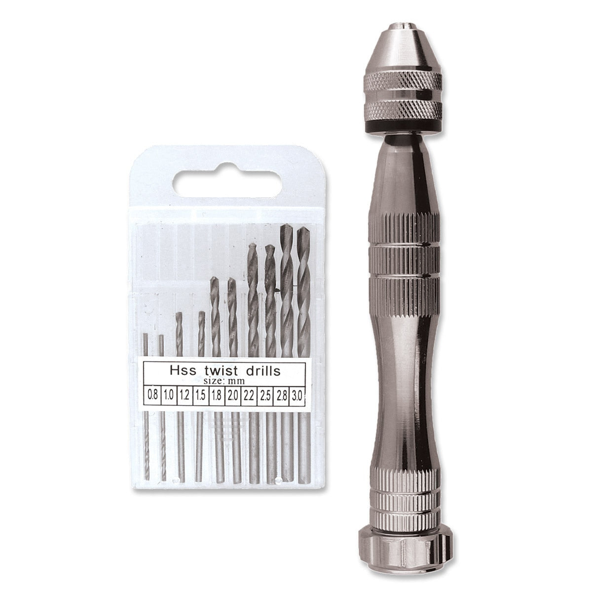 10-Piece Craft Drill Bit Set – 0.8mm to 3mm Precision Bits for Jewelry & DIY
