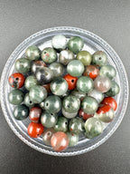 African Blood Stone Beads Availabile in 6mm, 8mm Sizes