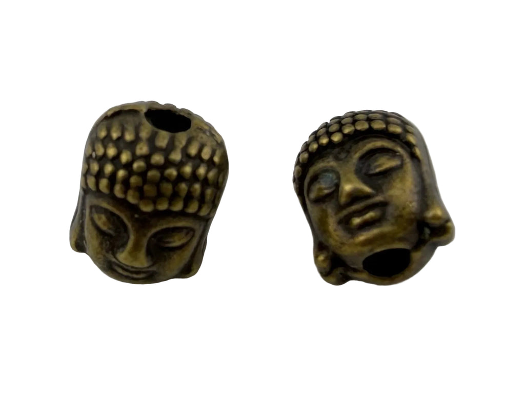10.5x8.5mm Buddha Head Spacer Antique Brass