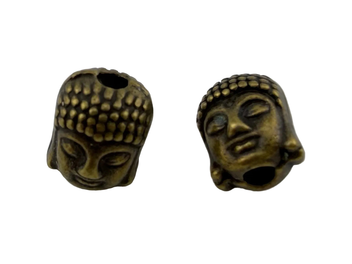 10.5x8.5mm Buddha Head Spacer Antique Brass