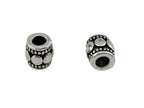 7x6mm Spacer Barrell Bead Rhodium