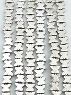 4.5x6mm Hematite Butterfly Beads Rhodium