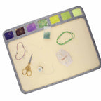 Seed Bead Treasure Mat 11" x 14" with 7 Cavities – Soft Beading & Jewelry Making Work Mat